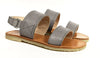 Manuela Gray Velcro Sandal-Tassel Children Shoes
