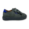 Atlanta Mocassin Gray Velcro Sneaker with Blue Back-Tassel Children Shoes