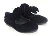 Blublonc Black Velvet Bow Ballet-Tassel Children Shoes