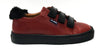Atlanta Mocassin Red/Black Fur Velcro Sneaker-Tassel Children Shoes