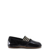 Pepe Black Patent Striped Elastic Slipper Loafer-Tassel Children Shoes