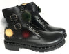 Confetti Black Multi-color Pom Boot-Tassel Children Shoes