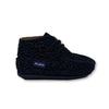 Atlanta Mocassin Black Textured Bootie-Tassel Children Shoes