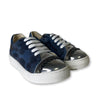 Sonatina Blue Spotted Zipper Sneaker-Tassel Children Shoes