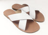 Manuela White Criss Cross Open Sandel-Tassel Children Shoes