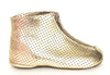 Pepe Gold Perforated Zipper Bootie-Tassel Children Shoes