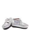 Atlanta Mocassin Silver Velcro Baby Bootie-Tassel Children Shoes