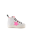 MAA Hot Pink Gauze High Top Sneaker-Tassel Children Shoes
