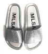 Melissa Silver Glass Glitter Beach Slide-Tassel Children Shoes