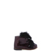 Emel Burgundy Fur Baby Bootie-Tassel Children Shoes