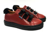 Atlanta Mocassin Red/Black Fur Velcro Sneaker-Tassel Children Shoes