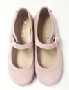 Manuela Pink Linen Mary Jane-Tassel Children Shoes