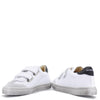 Blublonc White Scalloped Velcro Sneaker-Tassel Children Shoes
