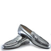 Hoo Pewter Metallic Chain Loafer-Tassel Children Shoes