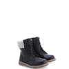 Emel Black Leather Lace Up Boot-Tassel Children Shoes