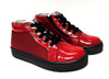 Blublonc Red Patent and Suede High-top Sneaker-Tassel Children Shoes