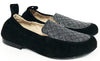 Hoo Black Suede/Silver Elastic Loafer-Tassel Children Shoes