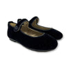 Papanatas Black Velvet Shimmer Mary Jane-Tassel Children Shoes