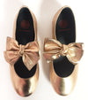 Blublonc Rose Gold Bow Ballet-Tassel Children Shoes