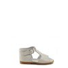 Beberlis White Textured Leather T-Strap Sandal-Tassel Children Shoes