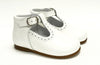 Beberlis White T-Strap Shoe-Tassel Children Shoes