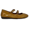 Papanatas Rust Patent Double Buckle Mary Jane-Tassel Children Shoes