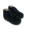 Beberlis Black Velvet Lace-Up Bootie-Tassel Children Shoes