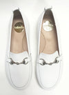 Beberlis White Leather With Buckle Slip-On-Tassel Children Shoes