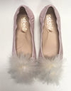 Beberlis Pink Feather Ballet Flat-Tassel Children Shoes