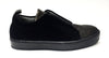 Blublonc Black Velvet/Bronze Elastic Slip-on Sneaker-Tassel Children Shoes