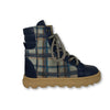 Pepe Navy Checkered Boot-Tassel Children Shoes