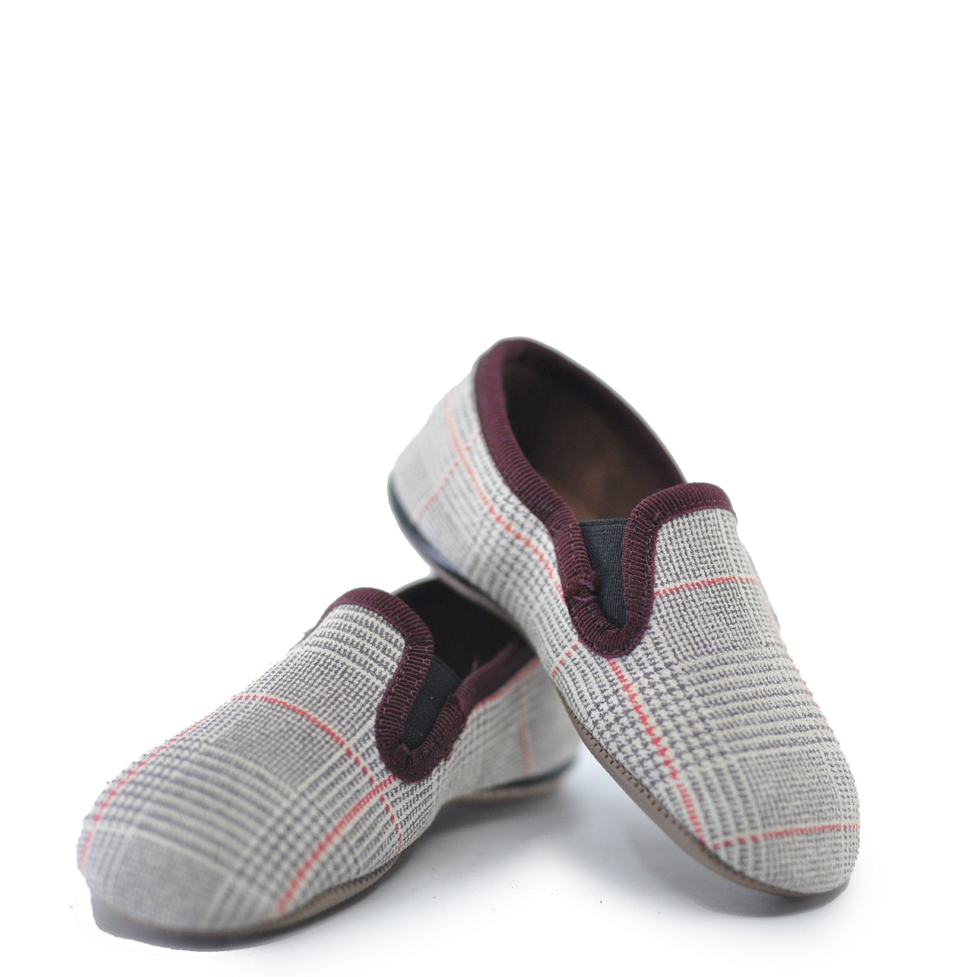 Pepe Plaid Slipper Loafer-Tassel Children Shoes