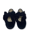 Hoo Black Velvet Bow Mary Jane-Tassel Children Shoes