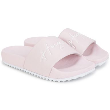 Hugo Boss Pink Logo Slide-Tassel Children Shoes