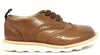 Young Soles Tan Leather Brogue-Tassel Children Shoes