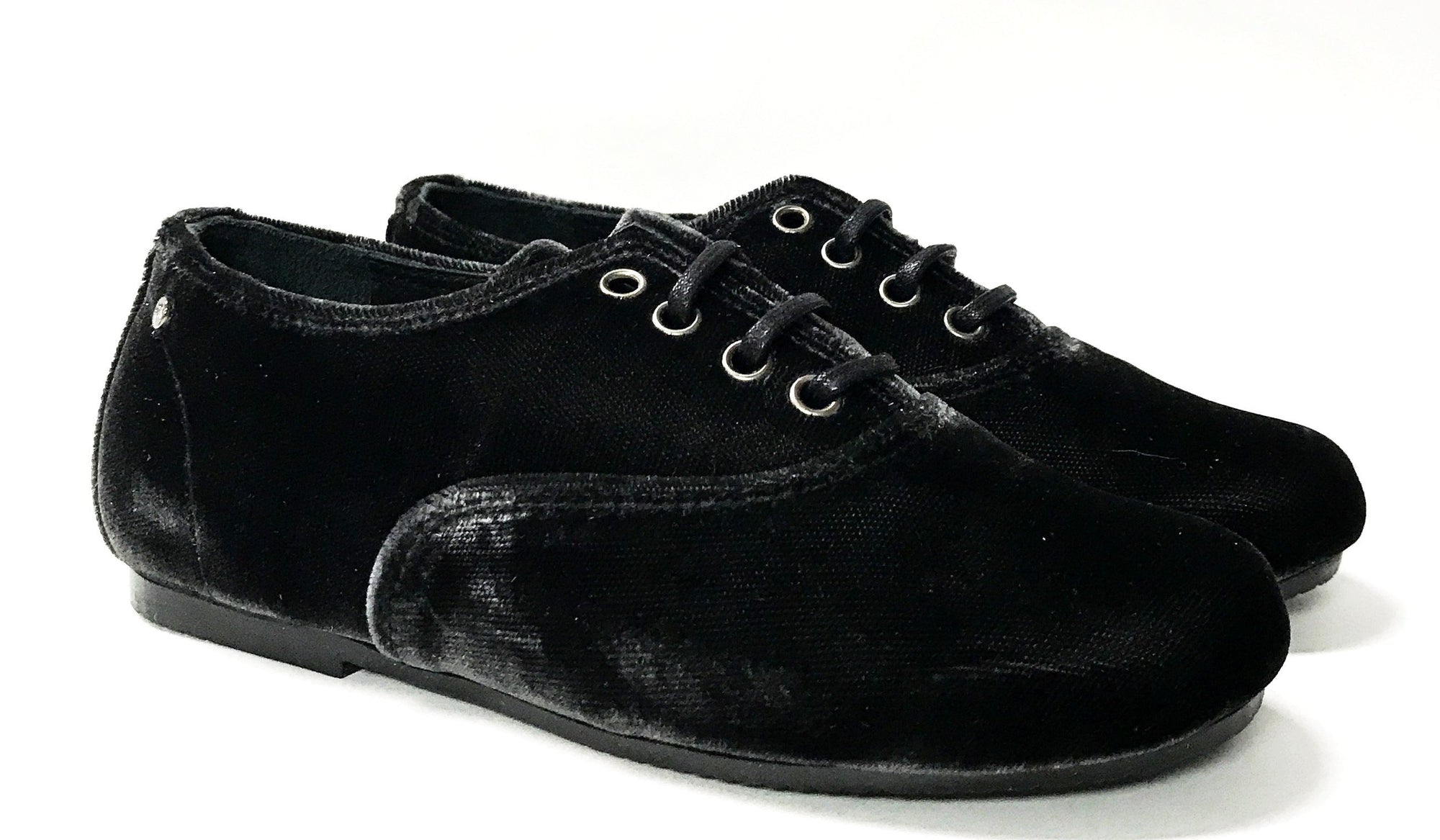 Manuela Gray Velvet Derby-Tassel Children Shoes