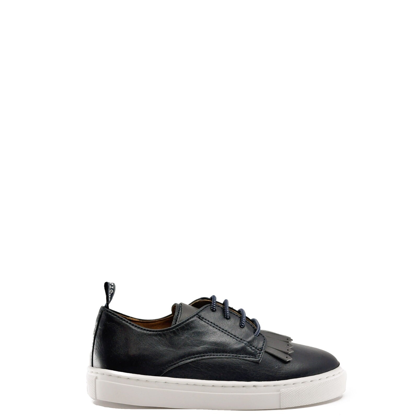 Atlanta Mocassin Black Fringe Slip-On Sneaker-Tassel Children Shoes