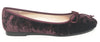 Beberlis Burgundy Velvet Ballet-Tassel Children Shoes