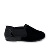 Blublonc Black Velvet and Patent Smoking Loafer-Tassel Children Shoes