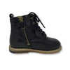 Young Soles Black Buster Leather Boot-Tassel Children Shoes