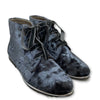 Papanatas Blue/Gray Crushed Velvet Bootie-Tassel Children Shoes