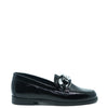 Blublonc Black Patent Buckle Loafer-Tassel Children Shoes