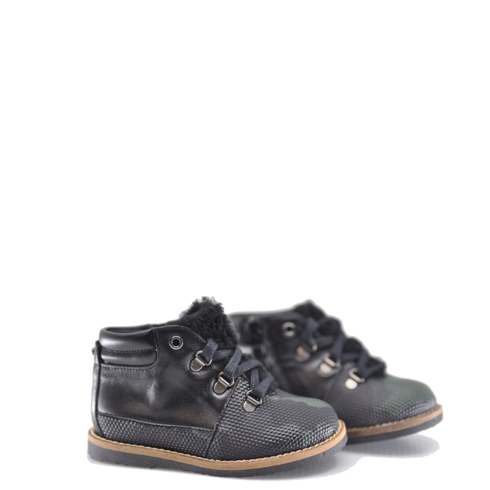 Manuela Camo and Fur Bootie-Tassel Children Shoes