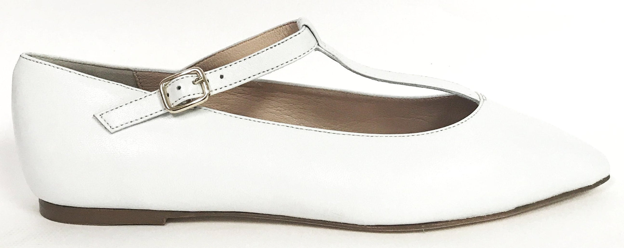 Marian White T-Strap-Tassel Children Shoes