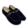 Manuela Navy Velvet Chain Loafer-Tassel Children Shoes