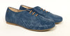 Manuela Blue Lined Derby-Tassel Children Shoes