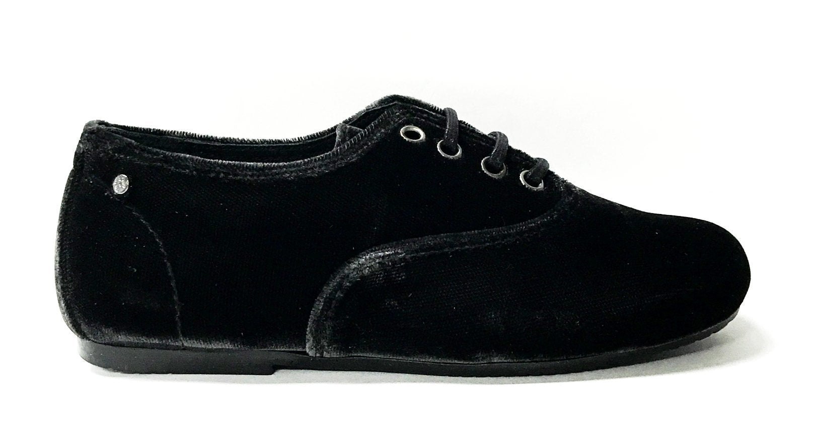 Manuela Gray Velvet Derby-Tassel Children Shoes
