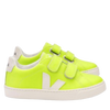 Veja Neon Yellow Velcro Sneaker-Tassel Children Shoes