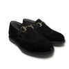 Blublonc Black Suede Chain Slip-on-Tassel Children Shoes