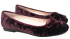 Beberlis Burgundy Velvet Ballet-Tassel Children Shoes